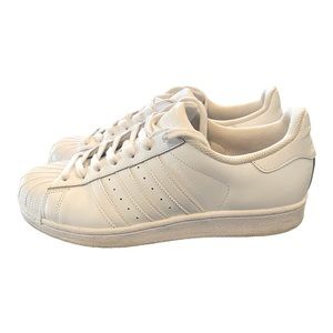 All White Adidas Superstar Women’s Size 9 size 8 men’s